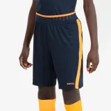 KIPSTA Detské futbalové šortky CLR modro-oranžové 5-6 r (113-122 cm) · záber 1