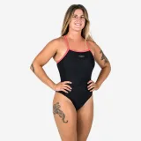 DECATHLON Dámske plavecké plavky Kamyli Geol jednodielne čierne S · záber 1