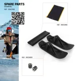 WEDZE Súprava saníc na zmenu freestylovej kolobežky na snowscoot čierne bez · záber 2