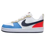 Chlapecká rekreační obuv NIKE Court Borough Low Recraft Jr white light crimson blue beyond thunder blue · záber 2