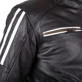 Kožená moto bunda W-TEC Helsin Farba čierno-biela, · záber 4