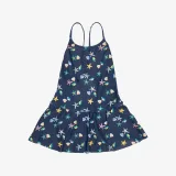 DECATHLON Dievčenské jednodielne plavky so sukničkou 100 Lila modré 7-8 r (123-130 cm) · záber 2