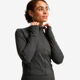 DOMYOS Dámska fitness bunda Shape tvarujúca tmavosivá S · záber 1