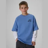 Chlapecké loose tričko s potiskem - denim · záber 1